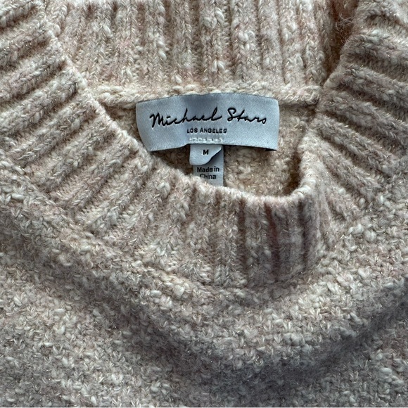 LIKE NEW Michael Stars Long Sleeve Rose Pearl Shimmer Sweater - Picture 8 of 9
